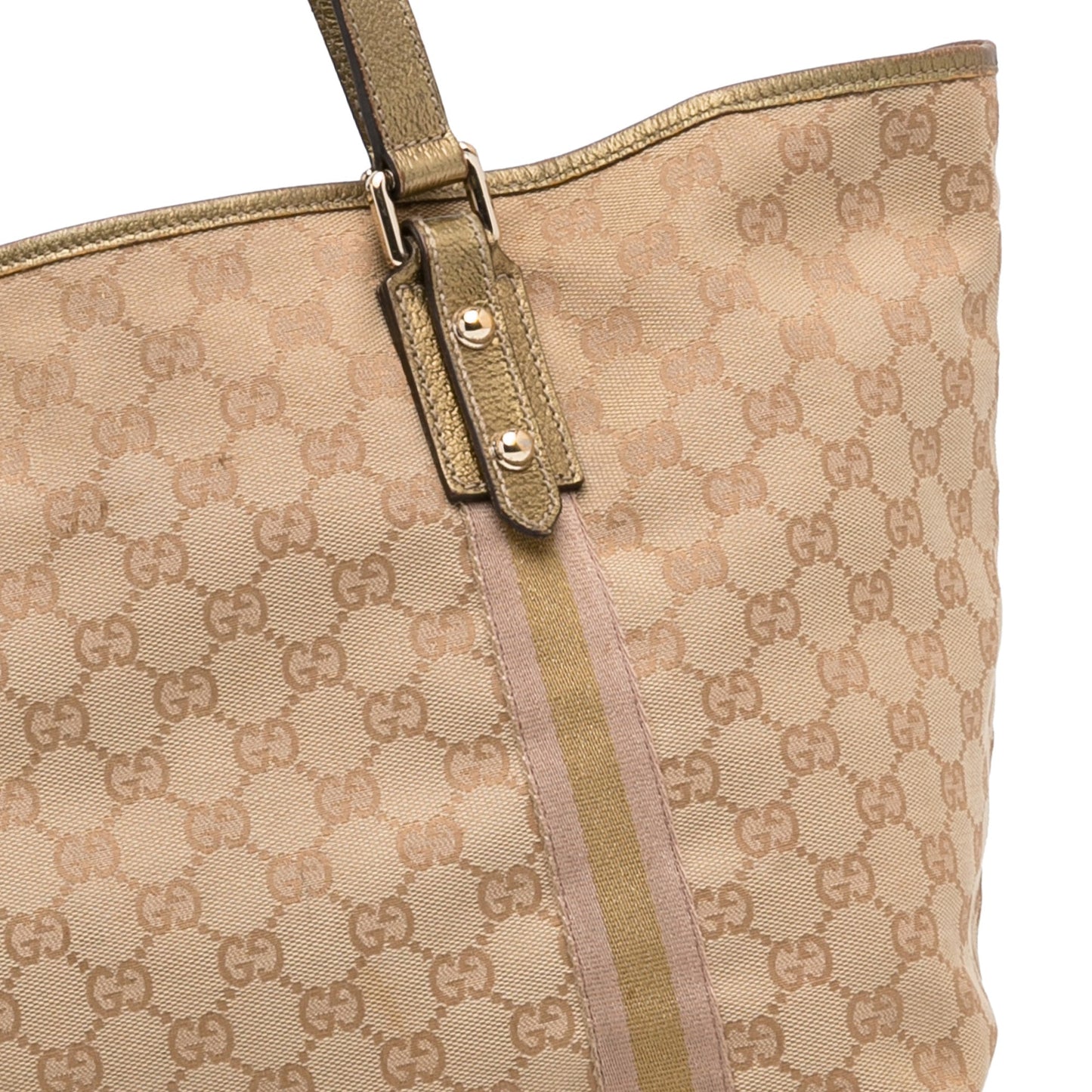 Tan Gucci GG Canvas Jolicoeur Tote