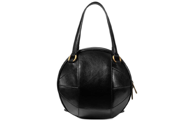 (WMNS) Gucci Unisex Leather Enamel Logo HandBag Black 536110-0PL0T-1000