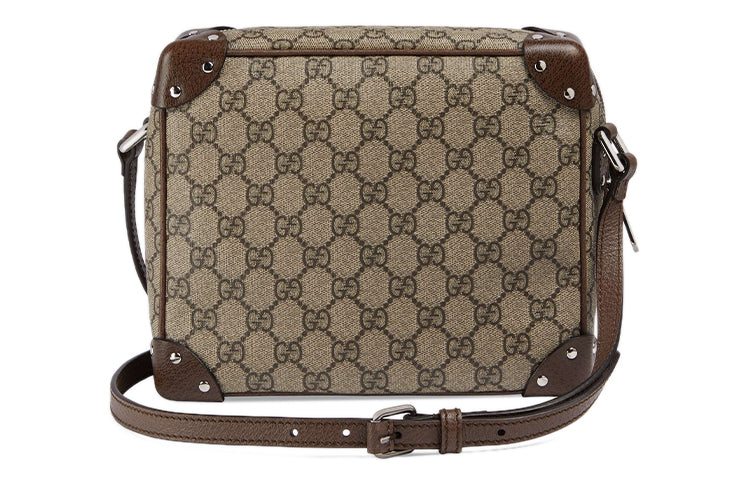 GUCCI Leather Detail Shoulder Bag Beige Ebony 626363-92TDN-8358