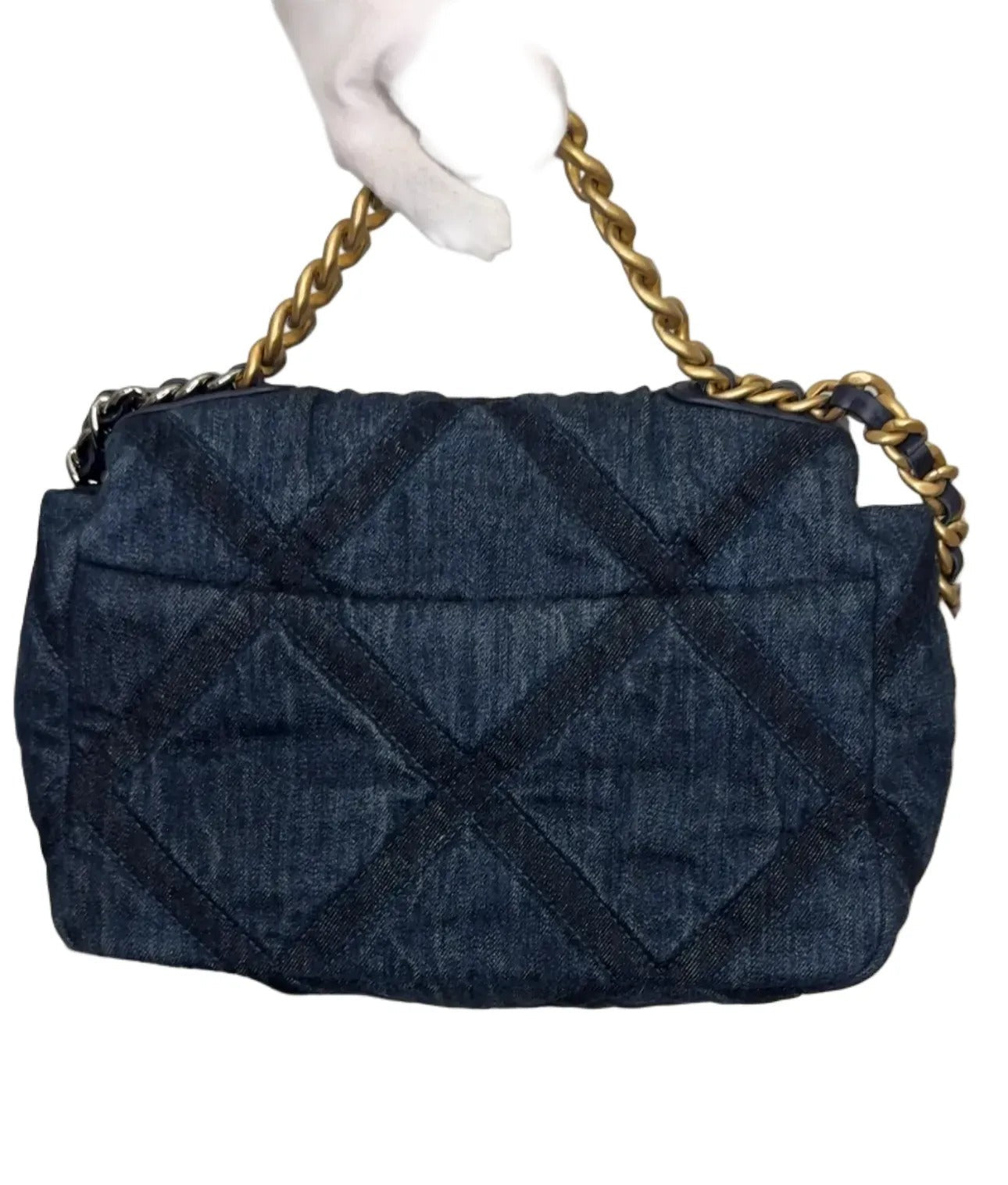 CHANEL Large Denim 19 Flap Bag A24-77