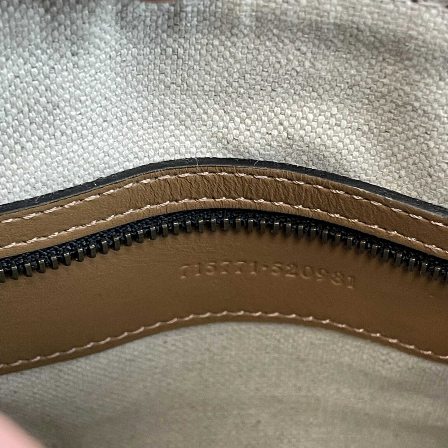 GUCCI GG Canvas Linea Bauletto Plaque Mini Top Handle Crossbody Black/Brown