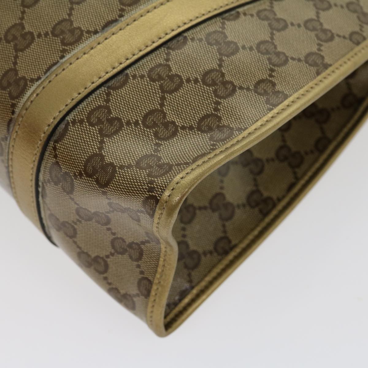 GUCCI GG Canvas Shoulder Bag Coated Canvas Beige Gold  30355