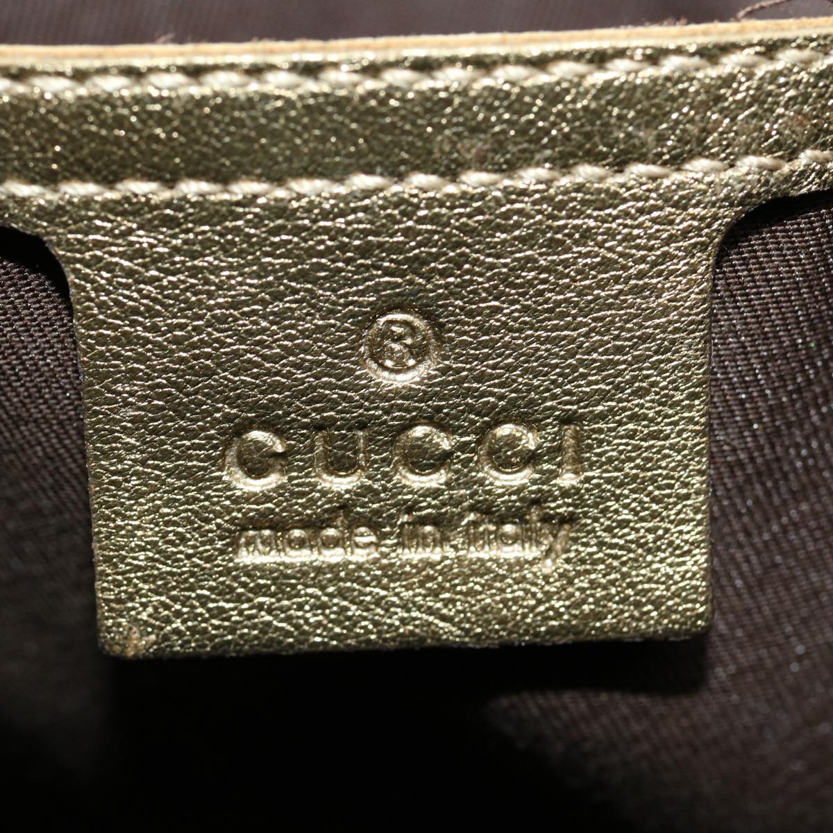 GUCCI GG Canvas Shoulder Bag Coated Canvas Beige Gold  30355