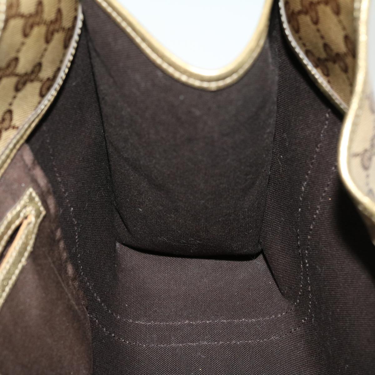GUCCI GG Canvas Shoulder Bag Coated Canvas Beige Gold  30355