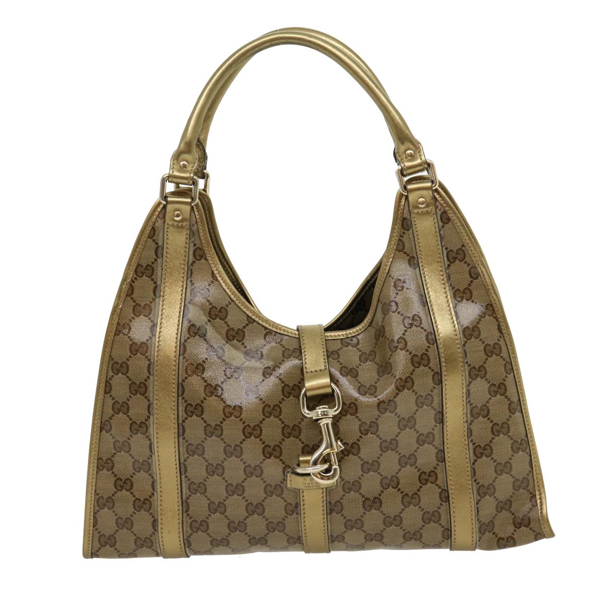 GUCCI GG Canvas Shoulder Bag Coated Canvas Beige Gold  30355