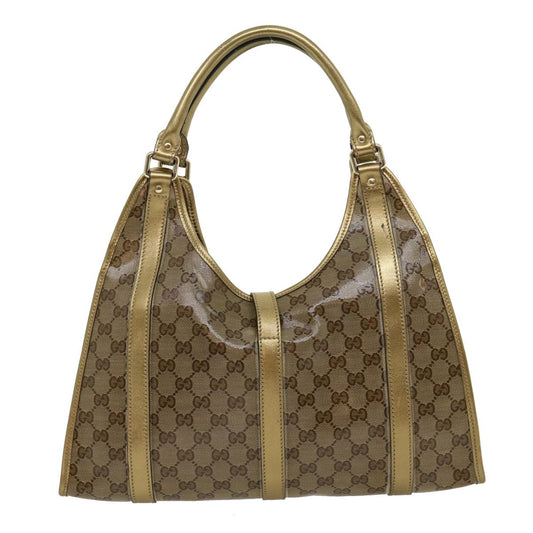 GUCCI GG Canvas Shoulder Bag Coated Canvas Beige Gold  30355