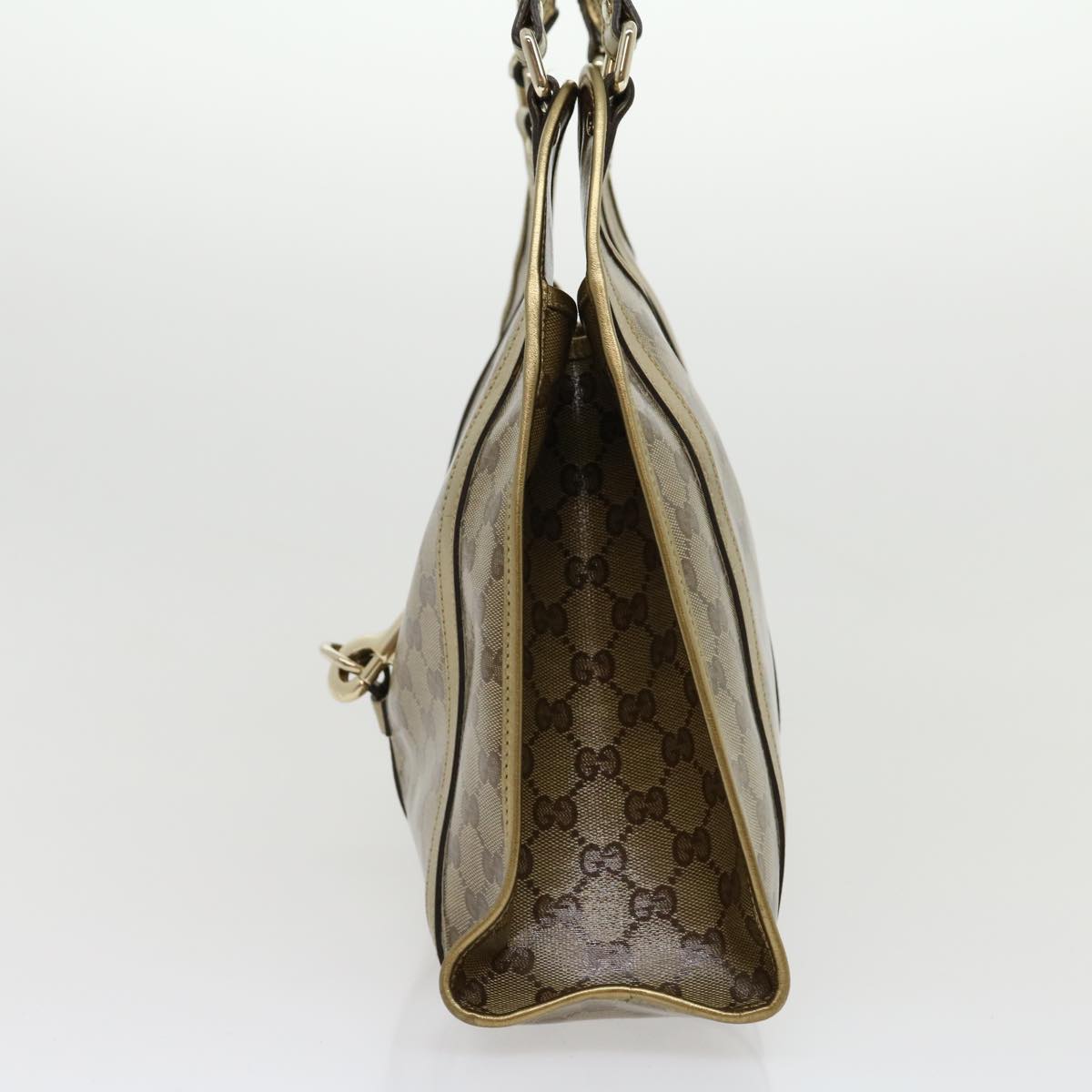 GUCCI GG Canvas Shoulder Bag Coated Canvas Beige Gold  30355