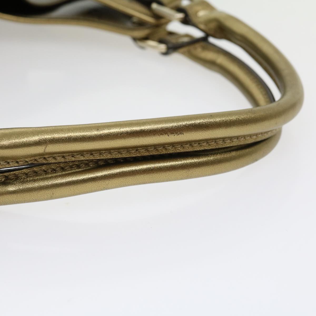 GUCCI GG Canvas Shoulder Bag Coated Canvas Beige Gold  30355