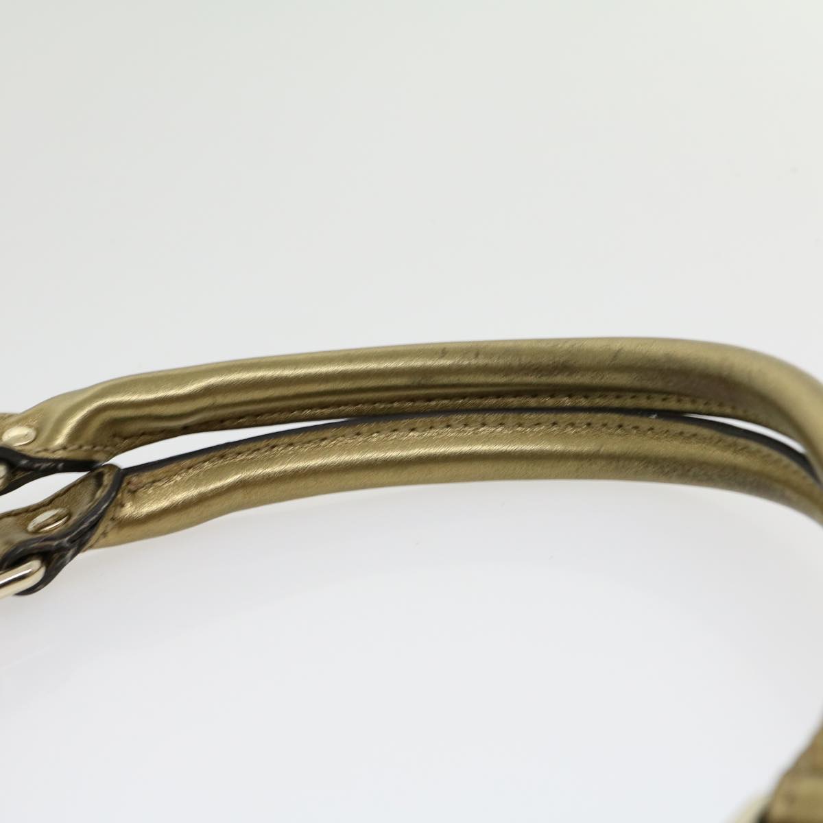 GUCCI GG Canvas Shoulder Bag Coated Canvas Beige Gold  30355