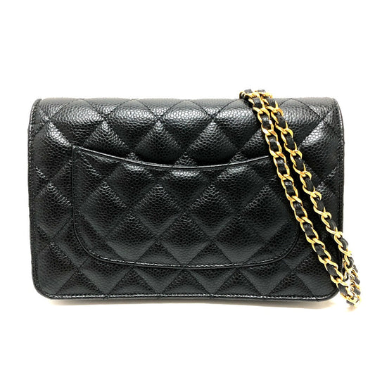 CHANEL Shoulder Bag AP0250 Caviar skin black COCO Mark Classic Long Wallet Purse Matrasse Chain wallet