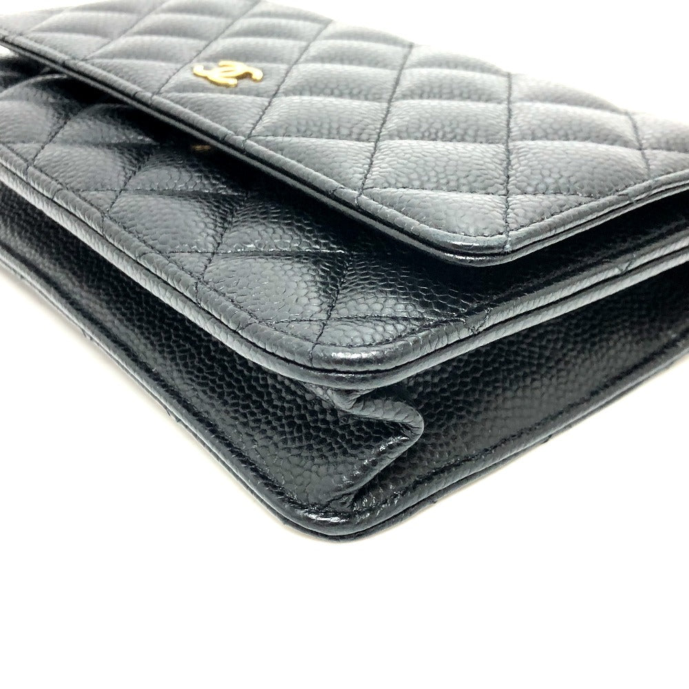 CHANEL Shoulder Bag AP0250 Caviar skin black COCO Mark Classic Long Wallet Purse Matrasse Chain wallet