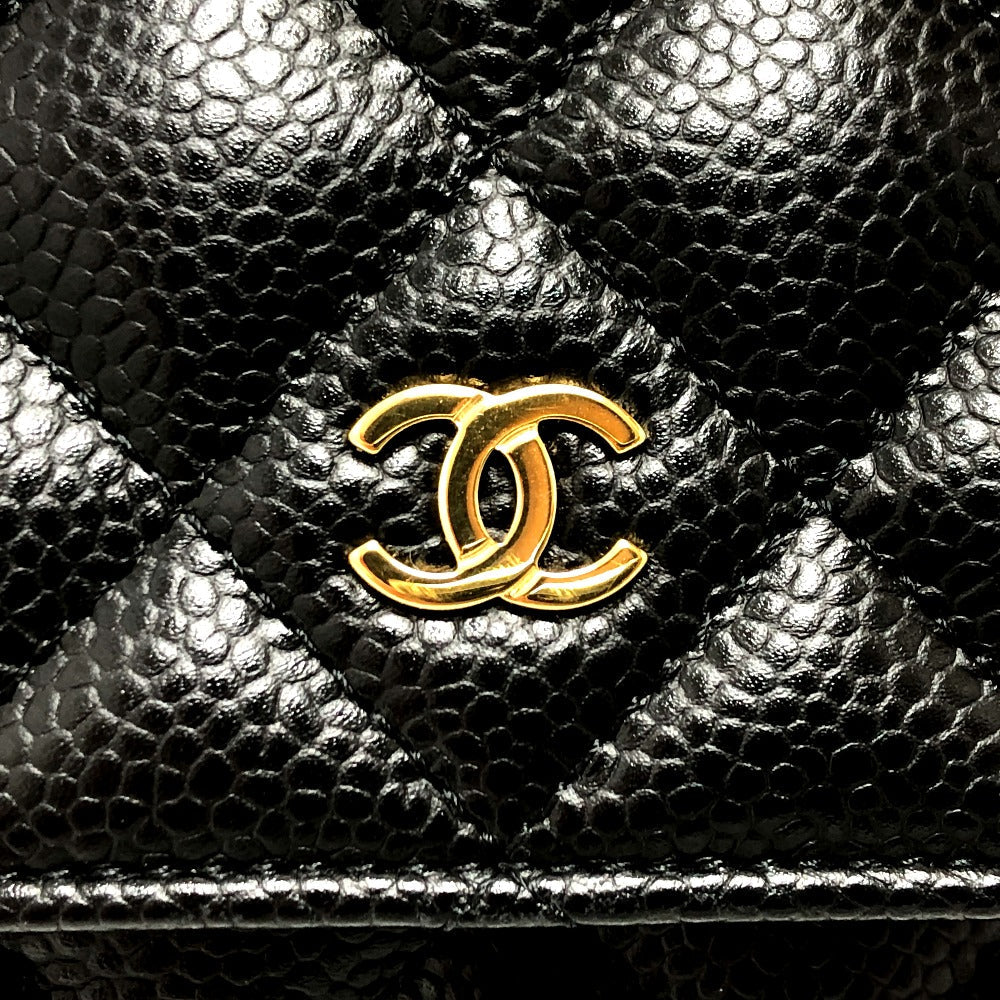 CHANEL Shoulder Bag AP0250 Caviar skin black COCO Mark Classic Long Wallet Purse Matrasse Chain wallet