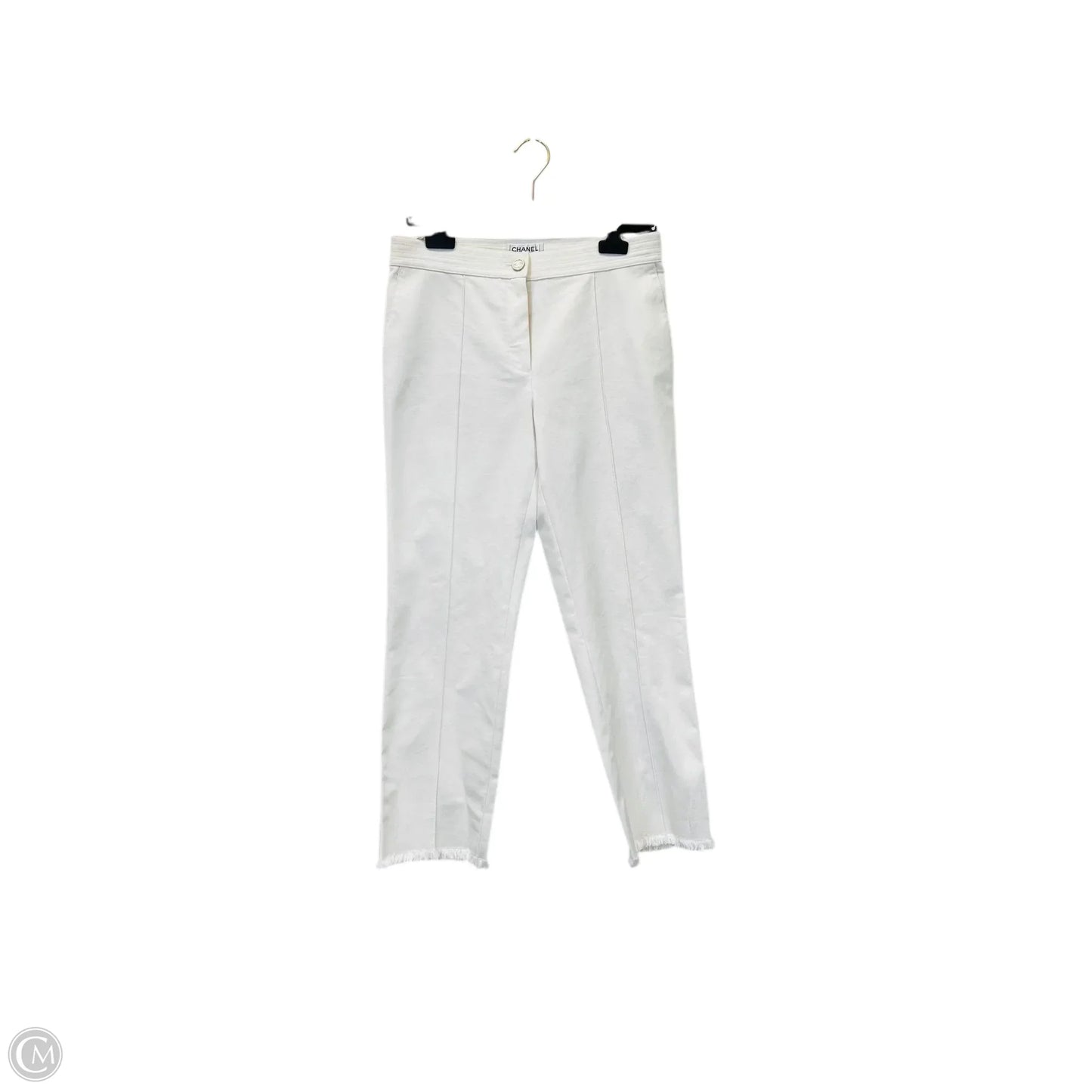 Pants Luxury Designer By Chanel In White, Size: 8