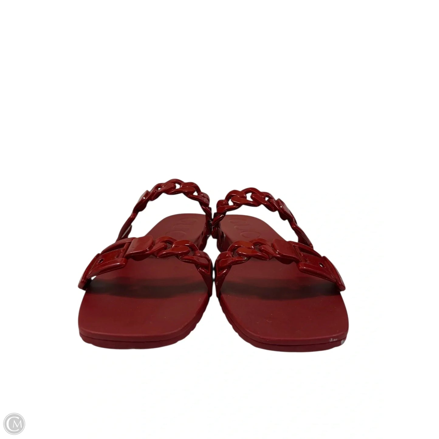 Sandals Luxury Designer By Gucci In Red, Size: 10