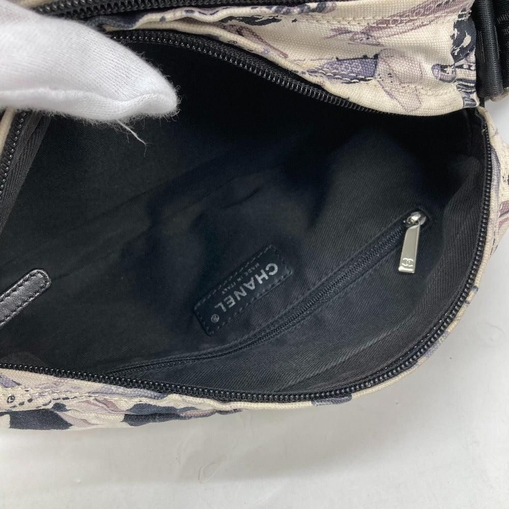 CHANEL Shoulder Bag canvas black Airline Women Used