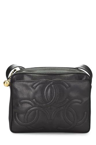 Chanel,  Black Caviar 3 'CC' Shoulder Bag, Black