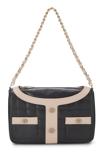 Chanel,  Black Quilted Calfskin Jacket Shoulder Bag, Black