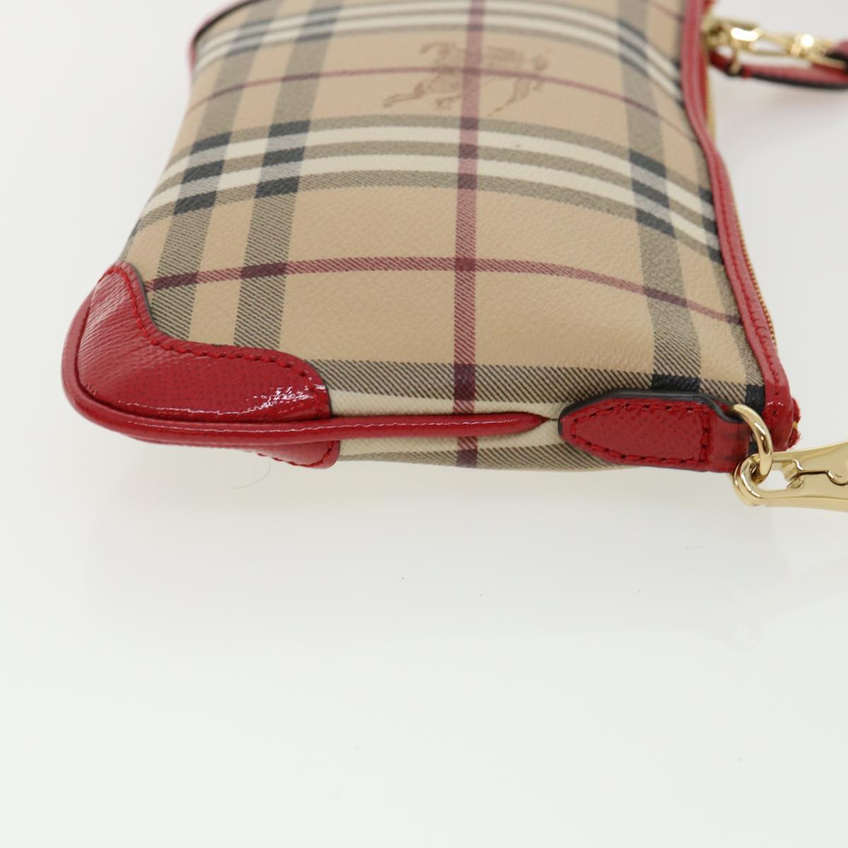 Burberry Nova Check Shoulder Bag PVC Leather bright rose 3910756 Auth 32762A