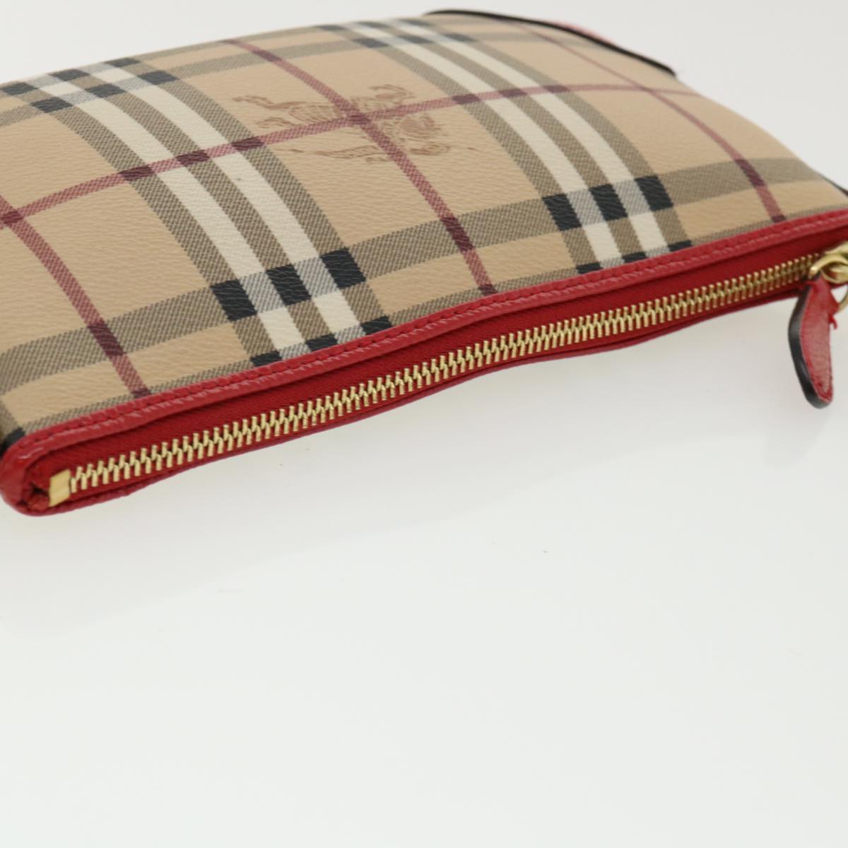 Burberry Nova Check Shoulder Bag PVC Leather bright rose 3910756 Auth 32762A