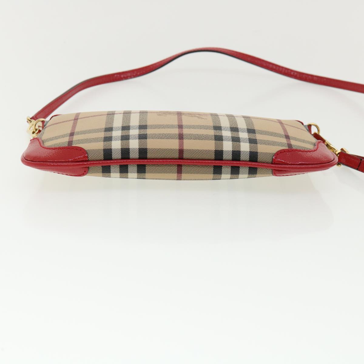 Burberry Nova Check Shoulder Bag PVC Leather bright rose 3910756 Auth 32762A