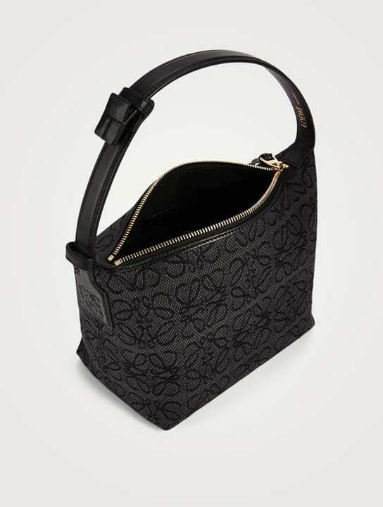 LOEWE Small Cubi Anagram Jacquard Canvas Shoulder Bag