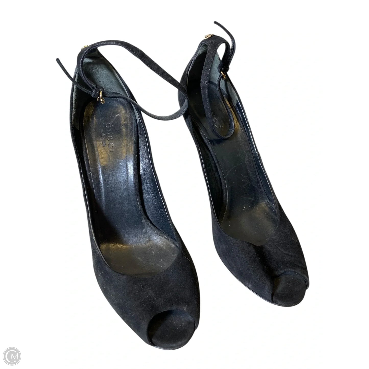 Shoes Luxury Designer By Gucci In Black, Size: 9