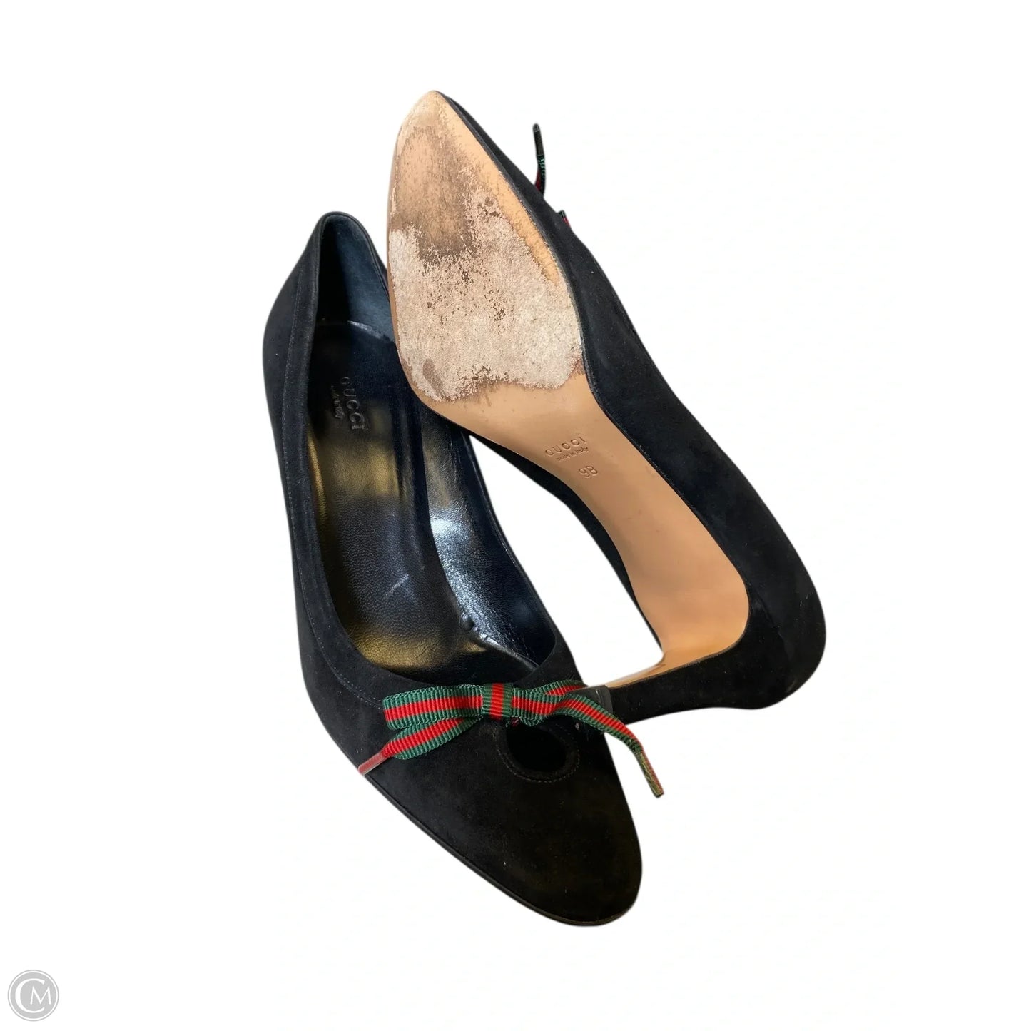 Shoes Luxury Designer By Gucci In Black, Size: 9
