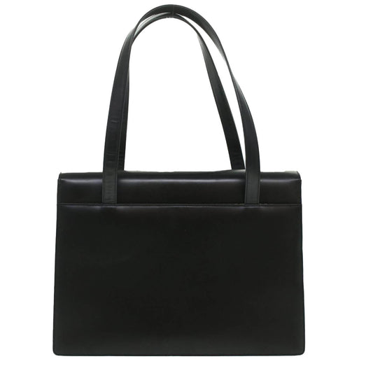 BurberrySs Shoulder Bag Leather Black Auth 36689