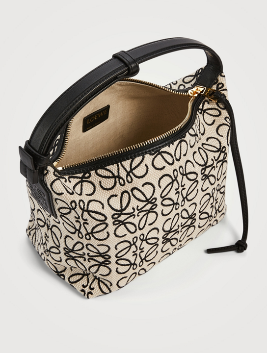 LOEWE Small Cubi Anagram Jacquard Canvas Shoulder Bag