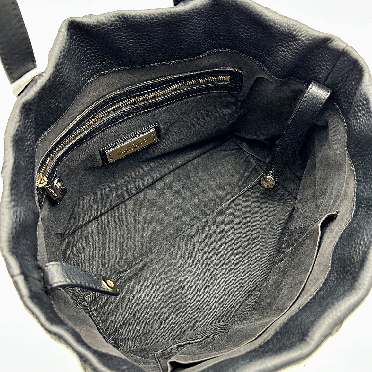 Jimmy Choo Sofia/M Tote Bag Black Leather  LA16847