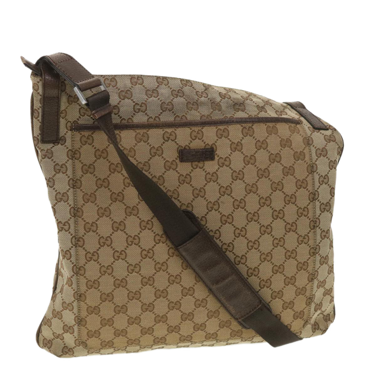 GUCCI GG Canvas Shoulder Bag Beige 122791  38436