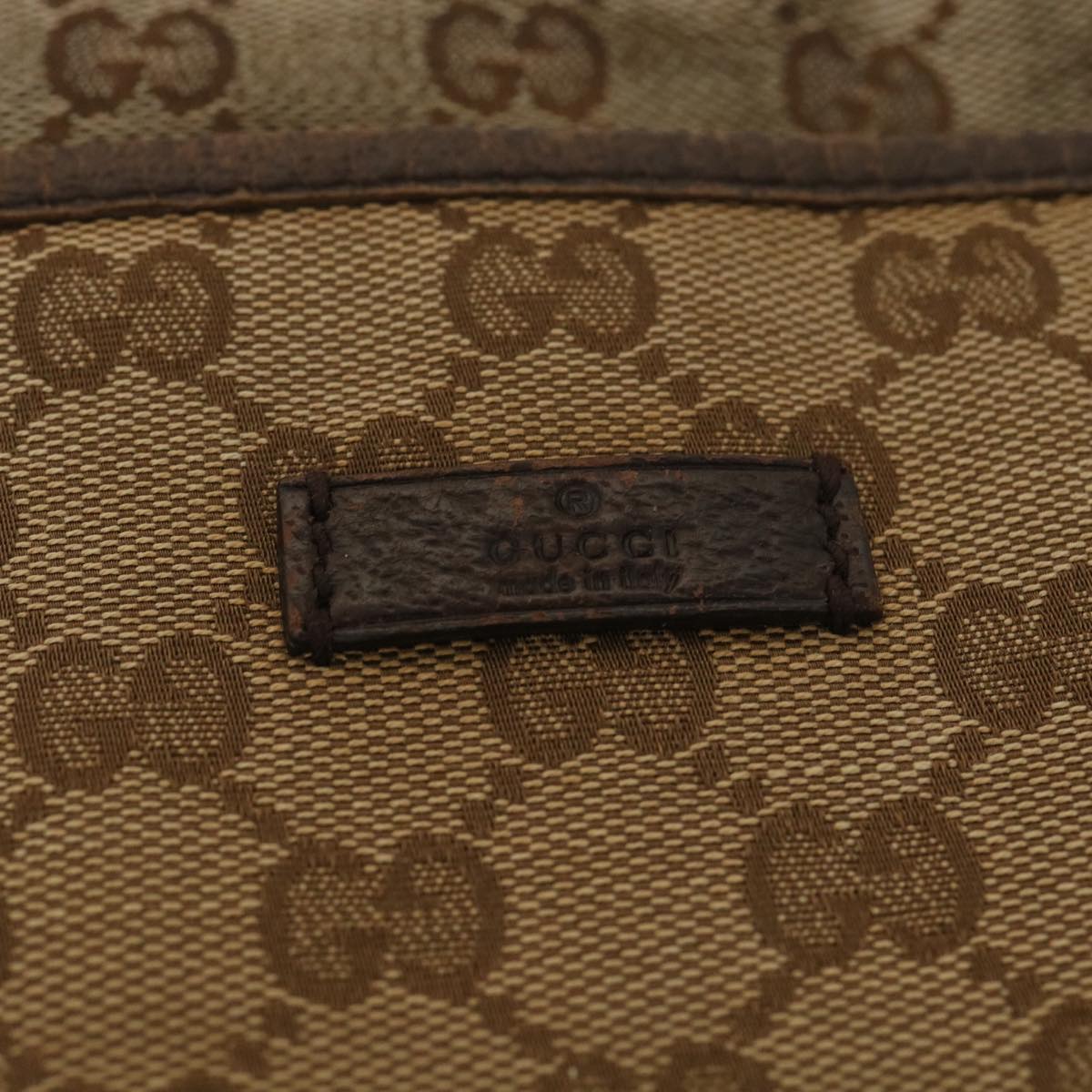GUCCI GG Canvas Shoulder Bag Beige 122791  38436