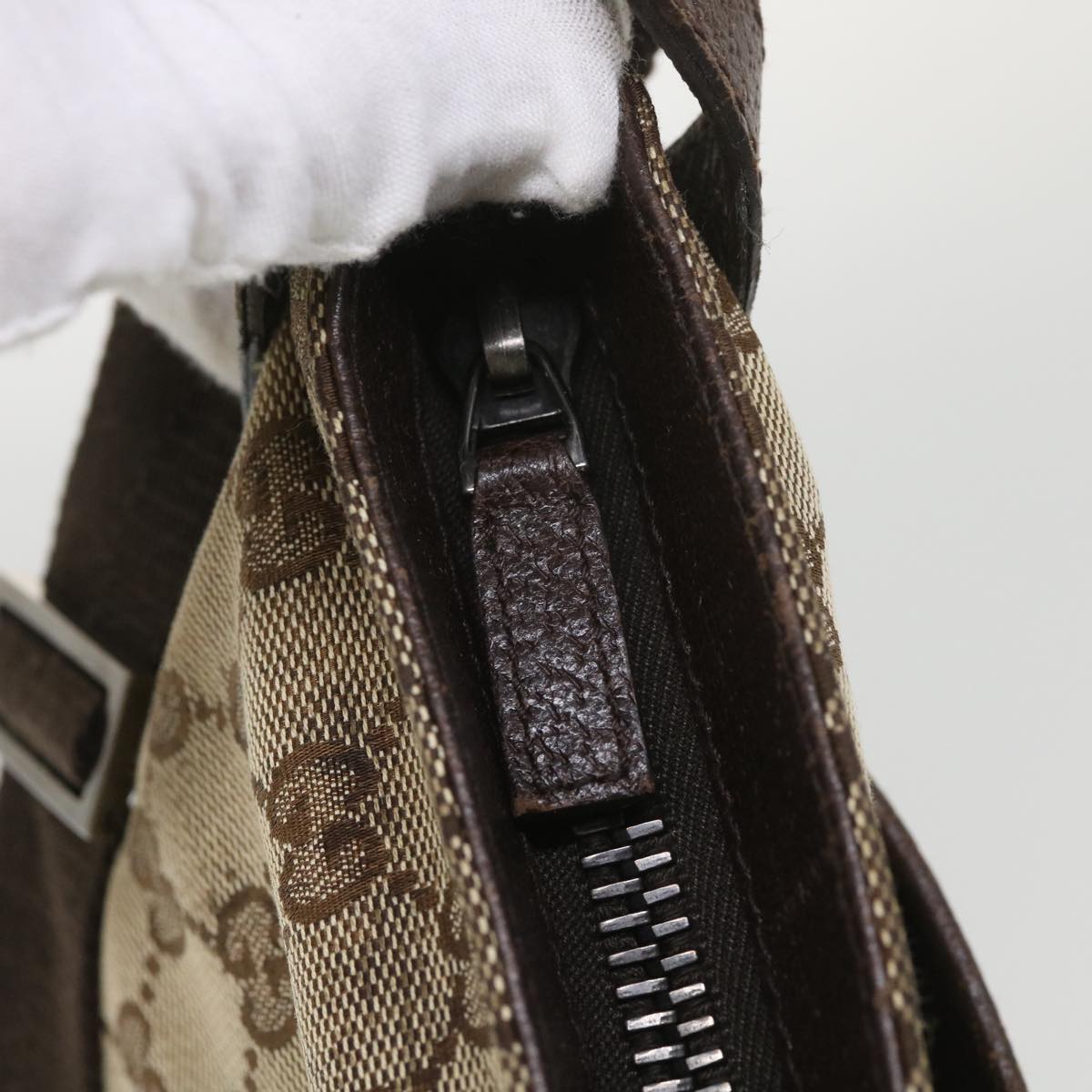 GUCCI GG Canvas Shoulder Bag Beige 122791  38436