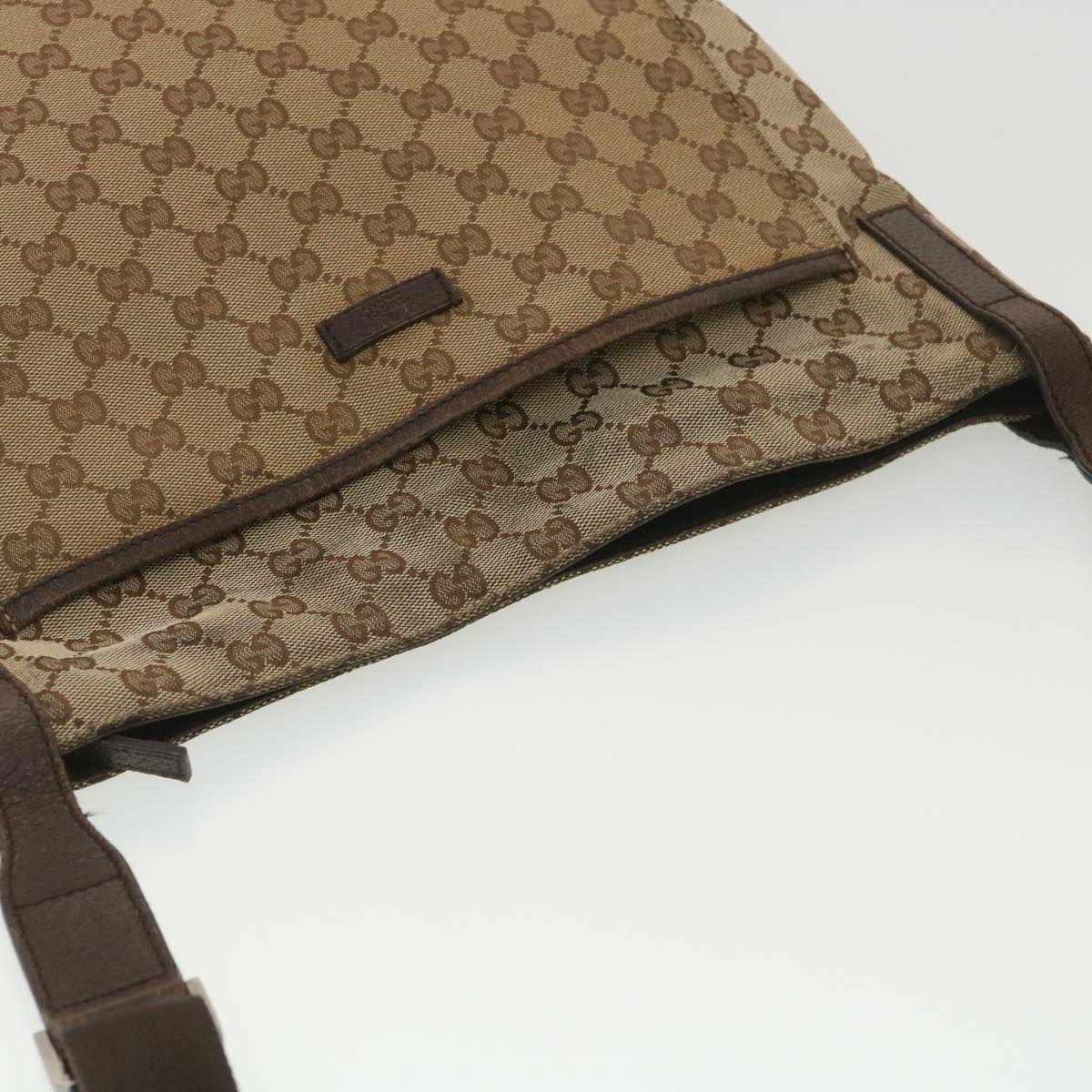 GUCCI GG Canvas Shoulder Bag Beige 122791  38436