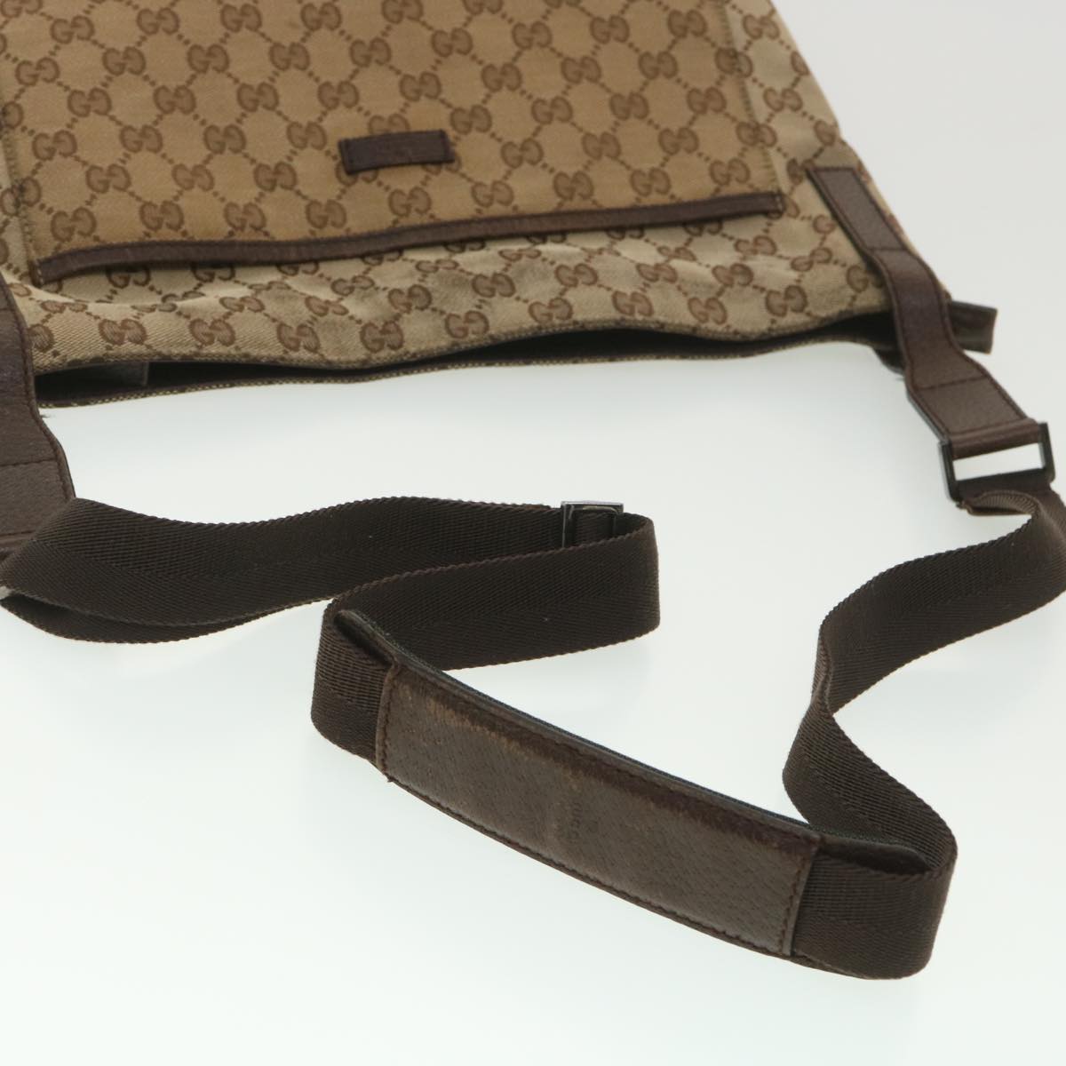GUCCI GG Canvas Shoulder Bag Beige 122791  38436
