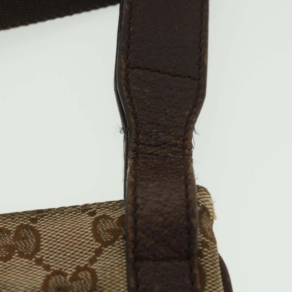 GUCCI GG Canvas Shoulder Bag Beige 122791  38436