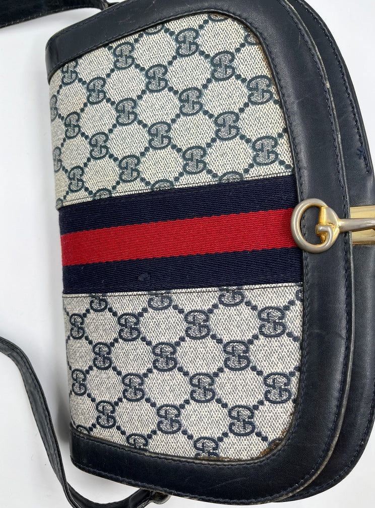 Vintage Gucci Canvas Crossbody Bag