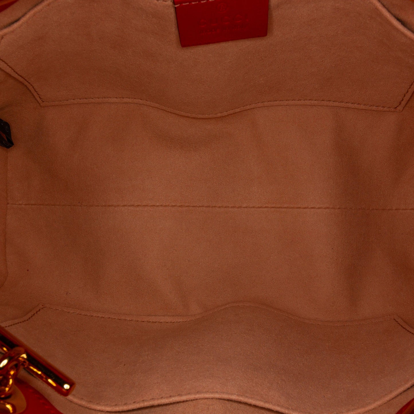 Brown Gucci GG Supreme Apple Padlock Tote