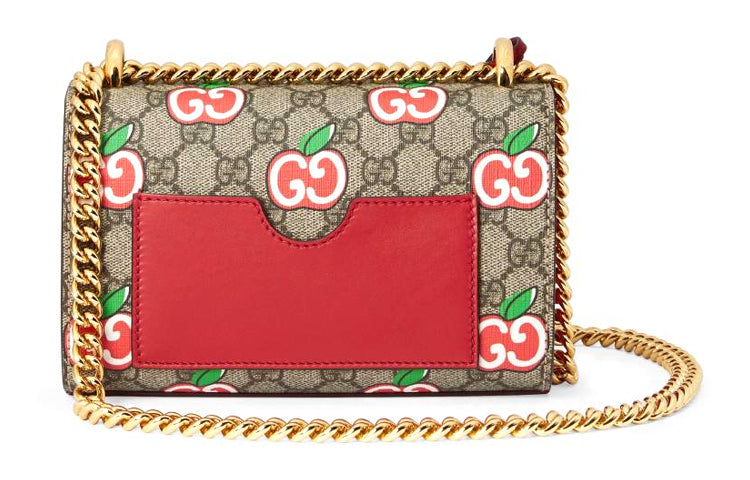 (WMNS) GUCCI Padlock Logo Single-Shoulder Bag Small Brown/Red 409487-2EVEG-8646