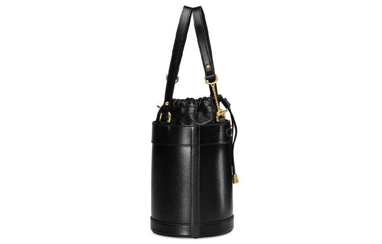 (WMNS) GUCCI Leather Horsebit 1955 Chain Single-Shoulder Bag Small Black 637115-1DBYG-1000