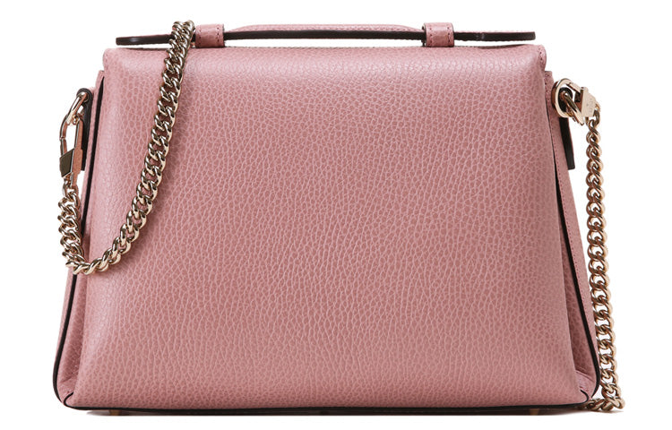 (WMNS) Gucci Silver Label Double G Leather Messenger Bag Chain Pink Candy HandBag 510302-CAO0G-5806