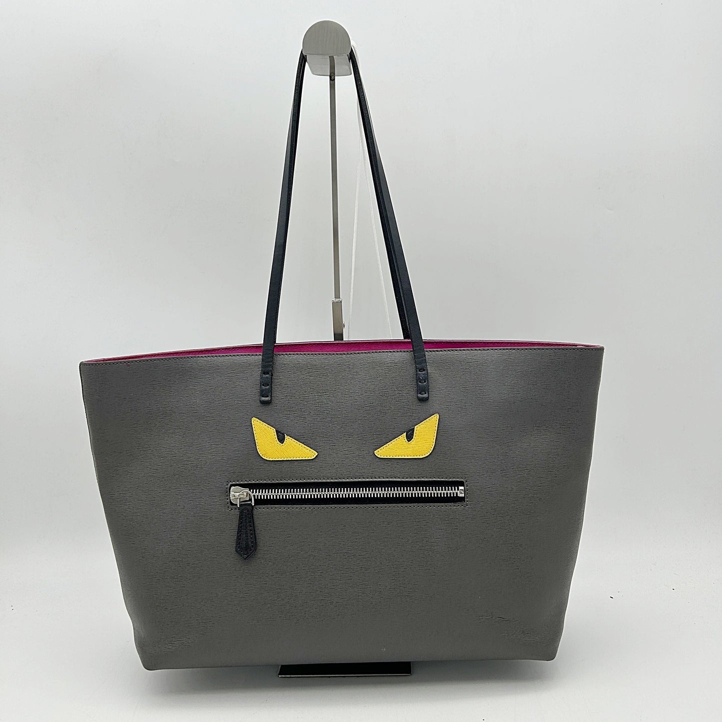 Fendi | Bags | Fendi Shoulder Bag Gray Leather Monster LA13049
