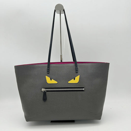 Fendi | Bags | Fendi Shoulder Bag Gray Leather Monster LA13049