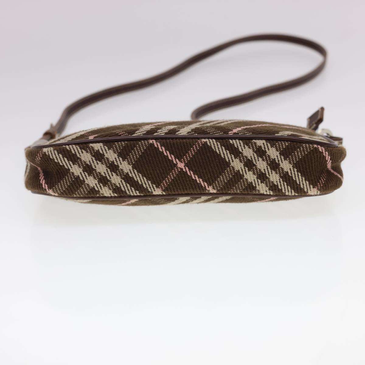 Burberry Nova Check Blue Label Shoulder Bag Canvas Brown Auth 40095