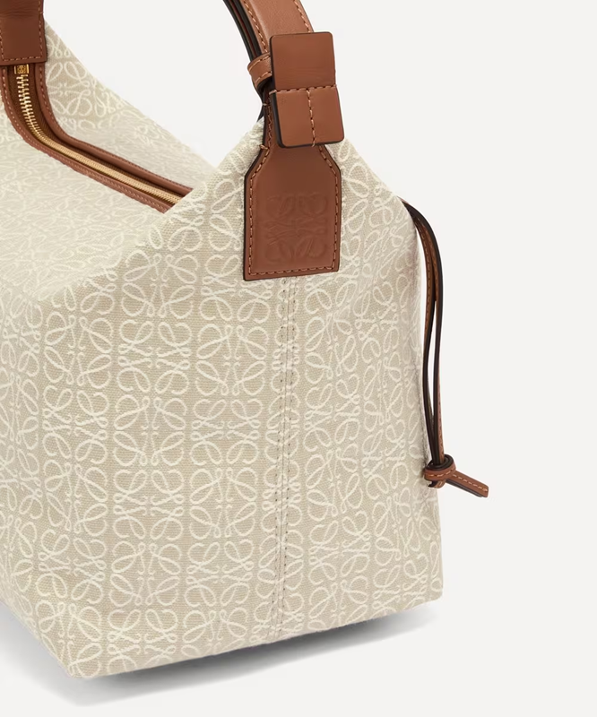 LOEWE Small Cubi Anagram Jacquard Canvas Shoulder Bag