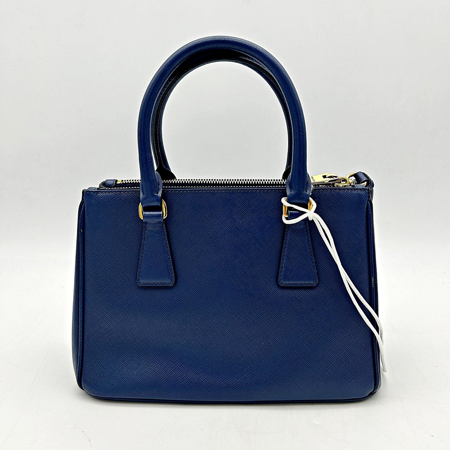 PRADA Saffiano Lux Small Galleria Double Zip Tote Bluette LA5070