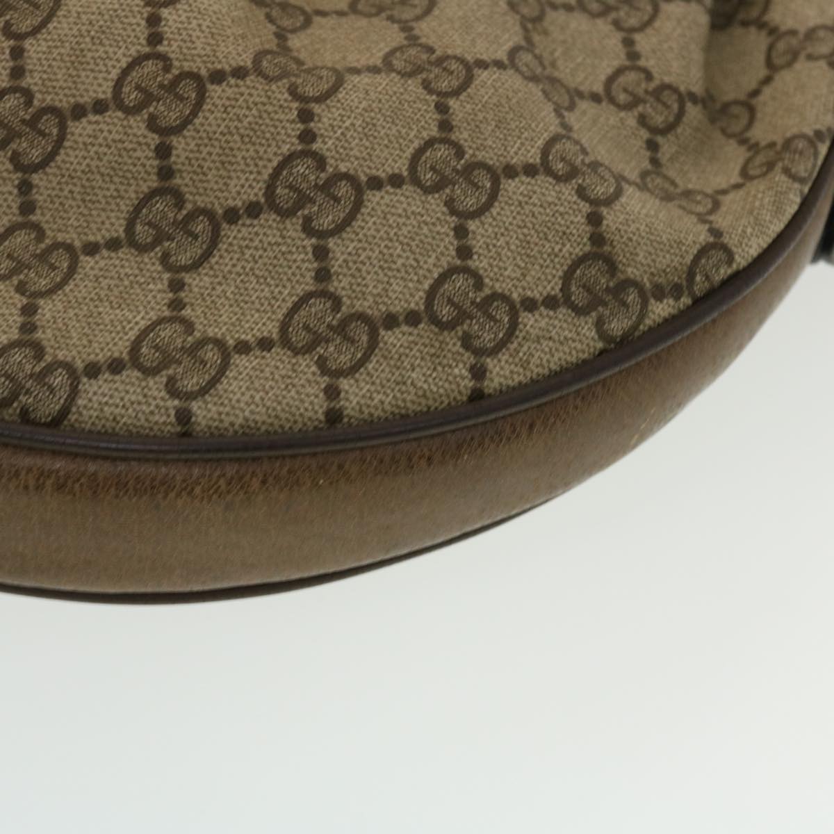 GUCCI GG Canvas Shoulder Bag PVC Leather Beige 41.02.058  43239