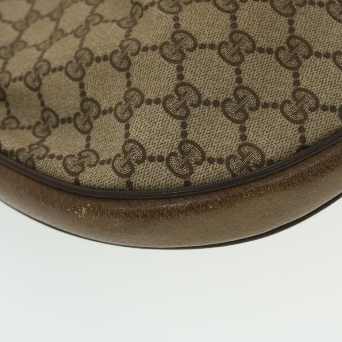 GUCCI GG Canvas Shoulder Bag PVC Leather Beige 41.02.058  43239