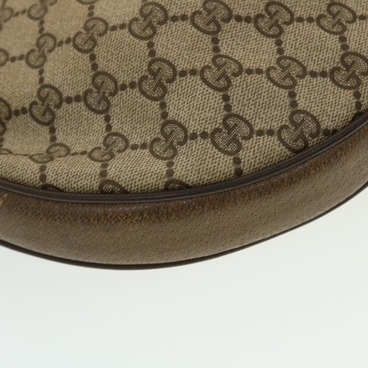 GUCCI GG Canvas Shoulder Bag PVC Leather Beige 41.02.058  43239