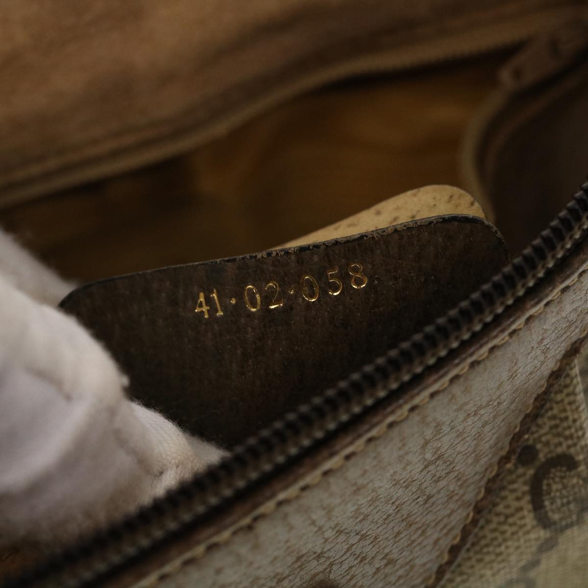 GUCCI GG Canvas Shoulder Bag PVC Leather Beige 41.02.058  43239